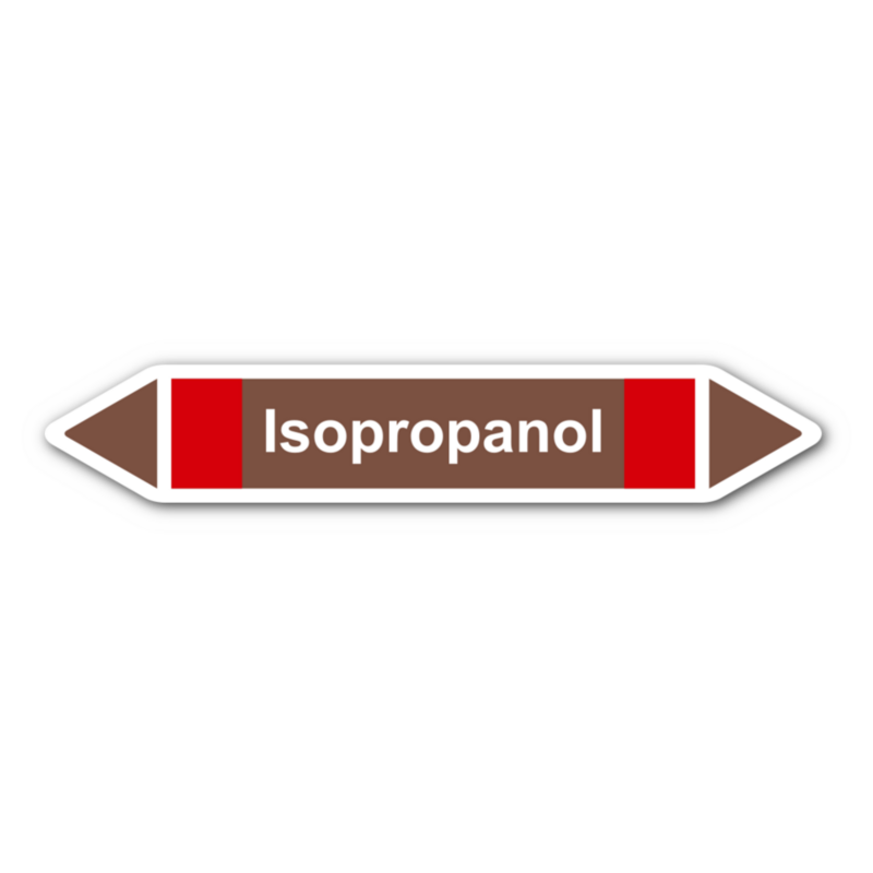 Rohrleitungskennzeichnung „Isopropanol“, ohne Piktogramme
