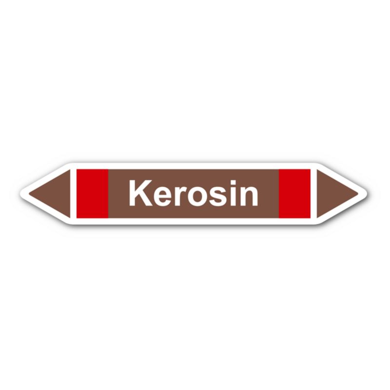 Rohrleitungskennzeichnung „Kerosin“, ohne Piktogramme