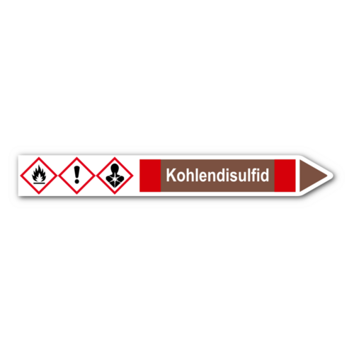Rohrleitungskennzeichnung „Kohlendisulfid“
