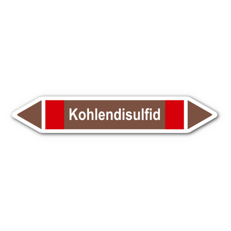 Rohrleitungskennzeichnung „Kohlendisulfid“, ohne Piktogramme