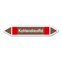 Rohrleitungskennzeichnung „Kohlendisulfid“, ohne Piktogramme