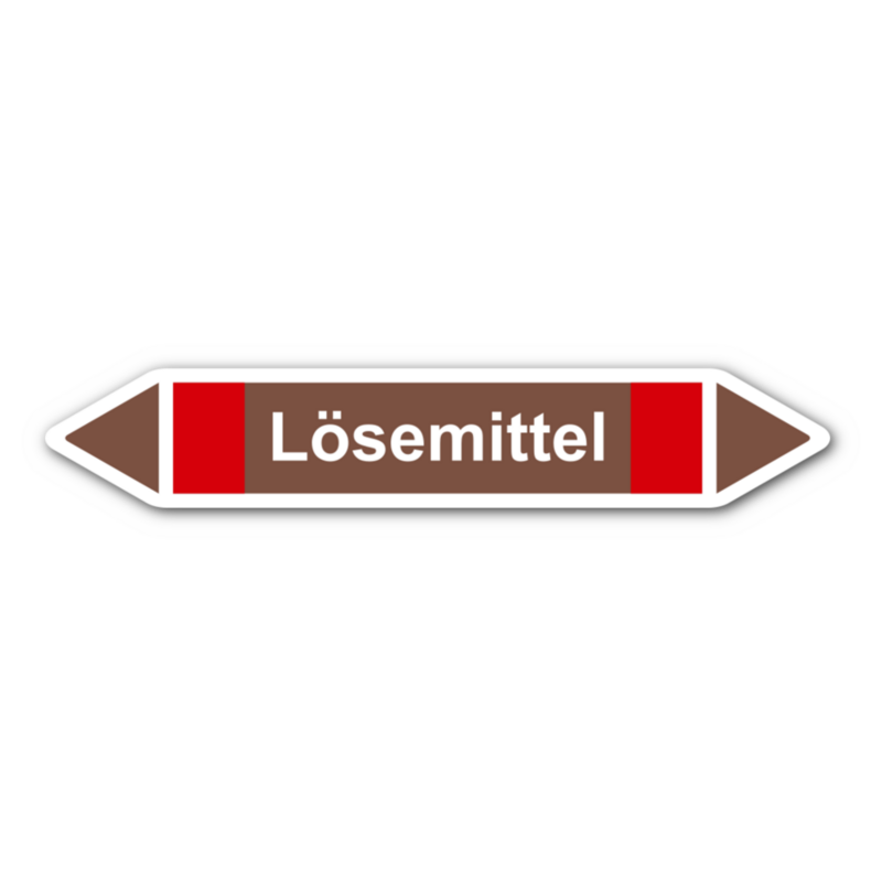 Rohrleitungskennzeichnung „Lösemittel“