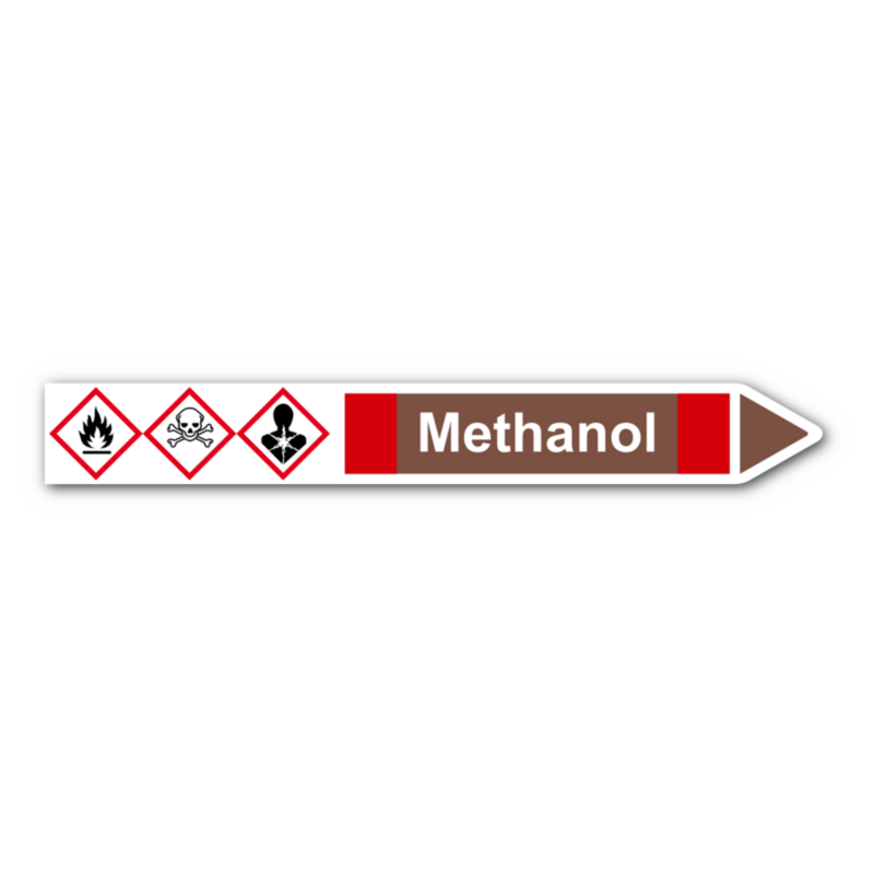 Rohrleitungskennzeichnung „Methanol“