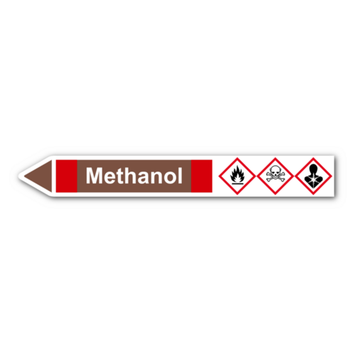 Rohrleitungskennzeichnung „Methanol“