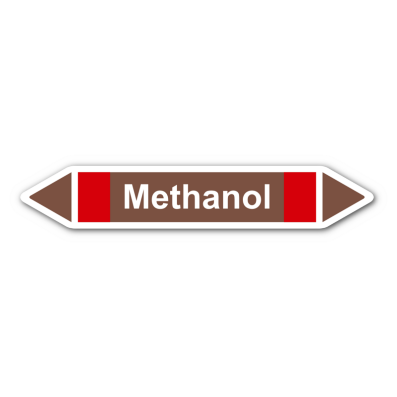 Rohrleitungskennzeichnung „Methanol“, ohne Piktogramme