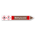Rohrleitungskennzeichnung „Methylacetat“