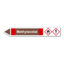Rohrleitungskennzeichnung „Methylacetat“