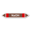 Rohrleitungskennzeichnung „NaOH“, ohne Piktogramme