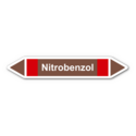 Rohrleitungskennzeichnung „Nitrobenzol“, ohne Piktogramme