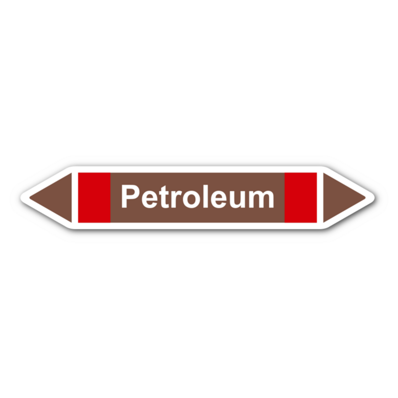 Rohrleitungskennzeichnung „Petroleum“, ohne Piktogramme