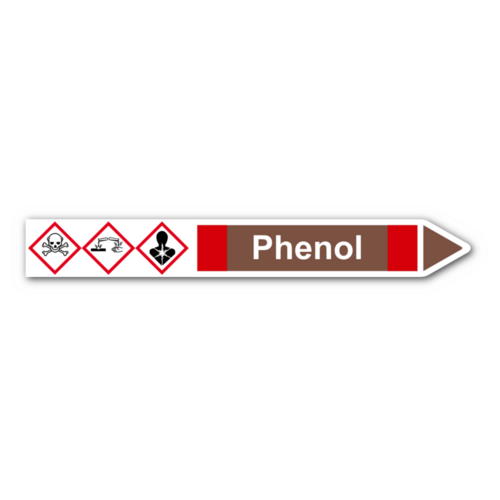 Rohrleitungskennzeichnung „Phenol“