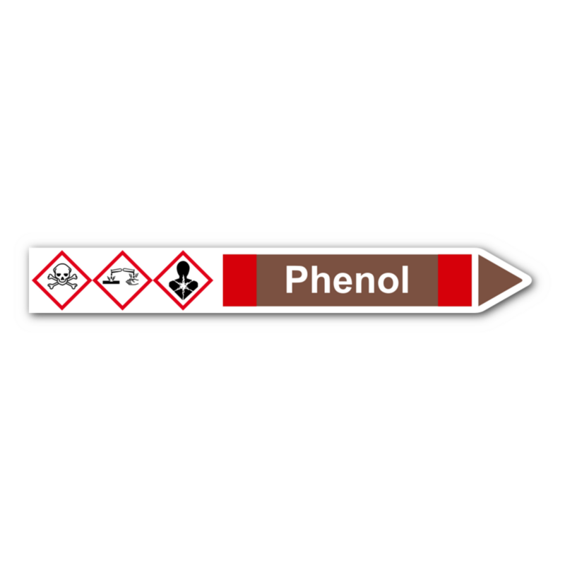 Rohrleitungskennzeichnung „Phenol“