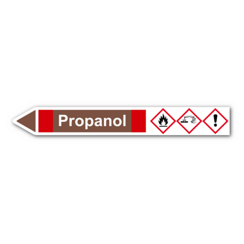 Rohrleitungskennzeichnung „Propanol“