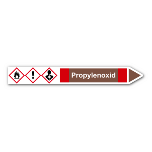 Rohrleitungskennzeichnung „Propylenoxid“