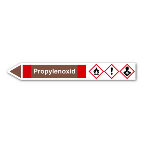 Rohrleitungskennzeichnung „Propylenoxid“