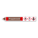 Rohrleitungskennzeichnung „Propylenoxid“