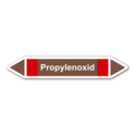 Rohrleitungskennzeichnung „Propylenoxid“, ohne Piktogramme