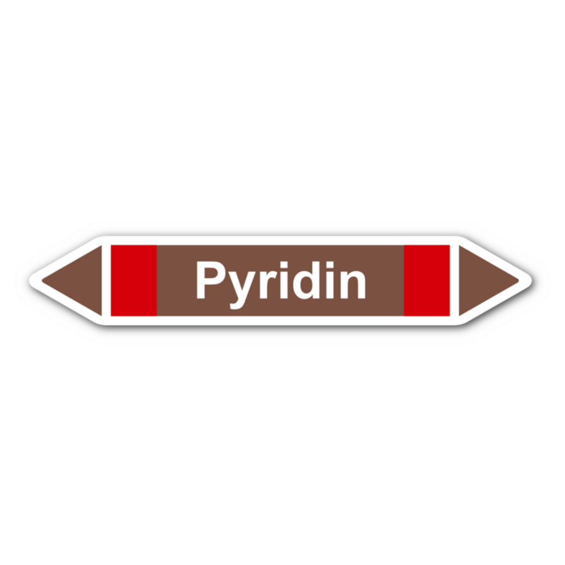 Rohrleitungskennzeichnung „Pyridin“, ohne Piktogramme