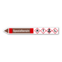 Rohrleitungskennzeichnung „Spezialbenzin“