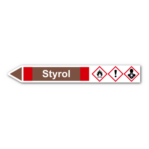Rohrleitungskennzeichnung „Styrol“