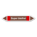 Rohrleitungskennzeichnung „Super bleifrei“, ohne Piktogramme
