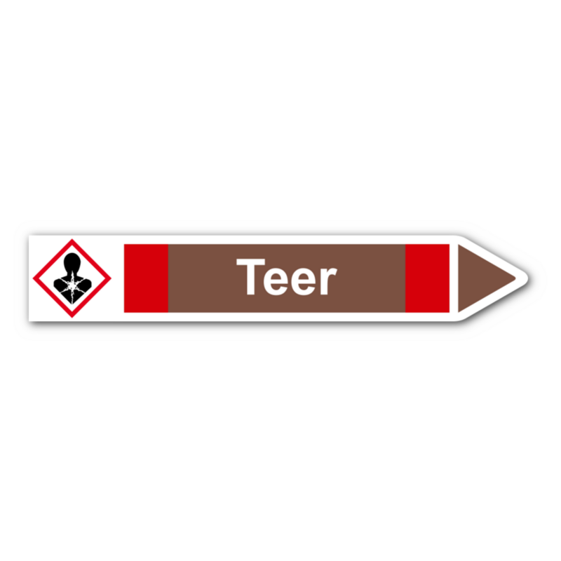 Rohrleitungskennzeichnung „Teer“