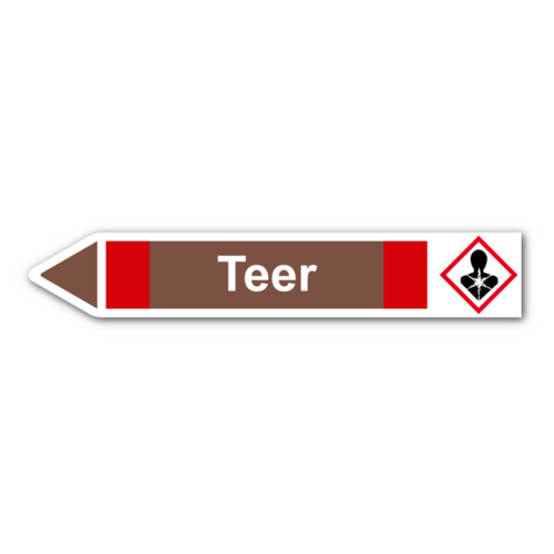 Rohrleitungskennzeichnung „Teer“