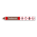 Rohrleitungskennzeichnung „Testbenzin“