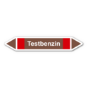 Rohrleitungskennzeichnung „Testbenzin“, ohne Piktogramme
