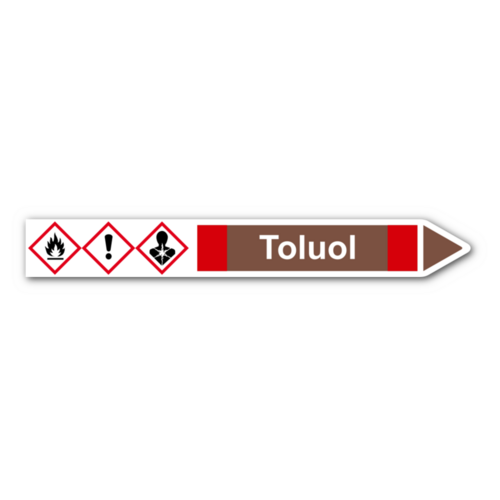 Rohrleitungskennzeichnung „Toluol“