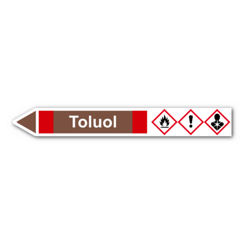 Rohrleitungskennzeichnung „Toluol“