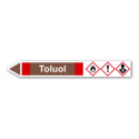 Rohrleitungskennzeichnung „Toluol“