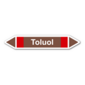 Rohrleitungskennzeichnung „Toluol“, ohne Piktogramme
