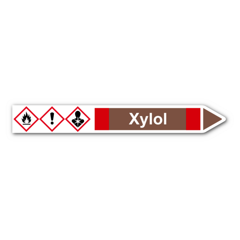 Rohrleitungskennzeichnung „Xylol“