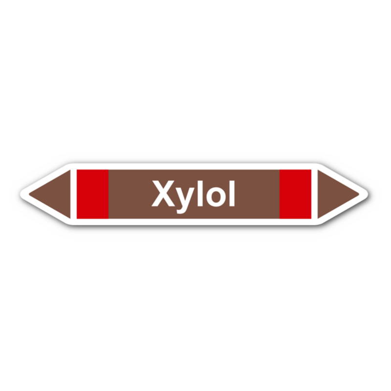 Rohrleitungskennzeichnung „Xylol“, ohne Piktogramme