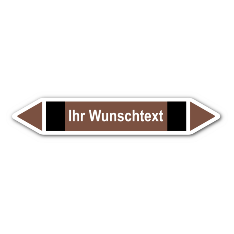 Rohrleitungskennzeichnung „Wunschtext“