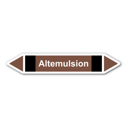 Rohrleitungskennzeichnung „Altemulsion“