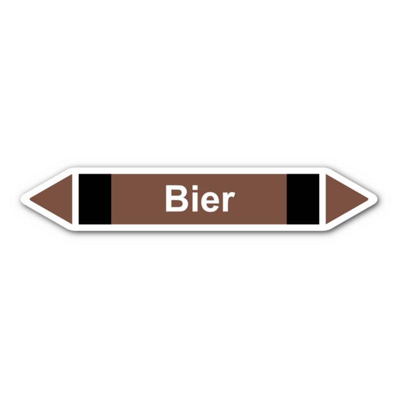 Rohrleitungskennzeichnung „Bier“