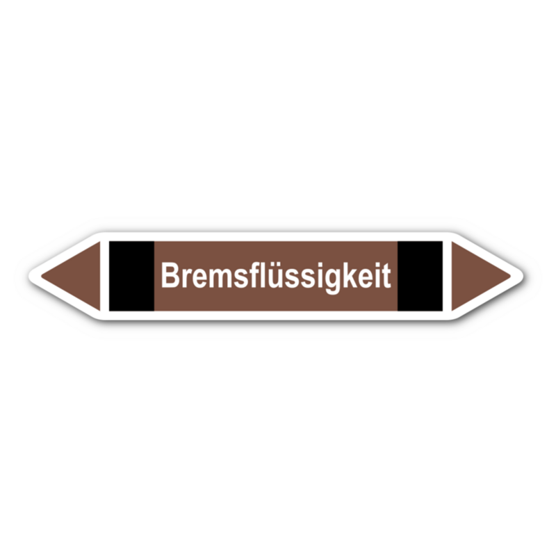 Rohrleitungskennzeichnung „Bremsflüssigkeit“