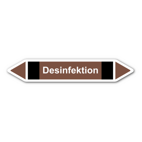 Rohrleitungskennzeichnung „Desinfektion“