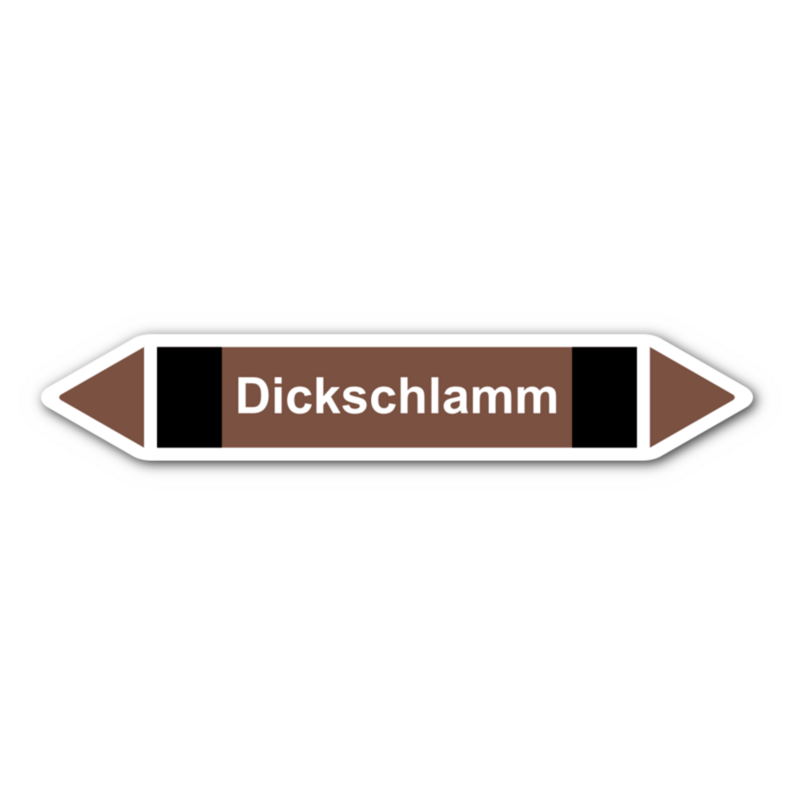 Rohrleitungskennzeichnung „Dickschlamm“