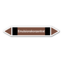 Rohrleitungskennzeichnung „Emulsionskonzentrat“