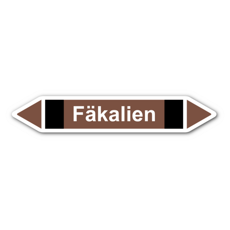 Rohrleitungskennzeichnung „Fäkalien“
