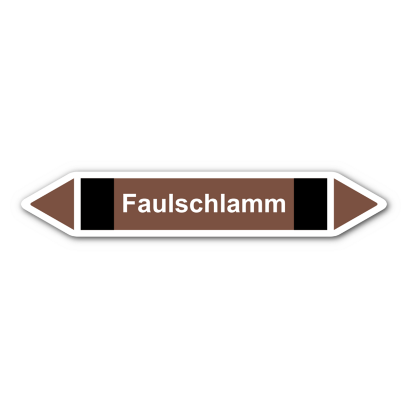 Rohrleitungskennzeichnung „Faulschlamm“