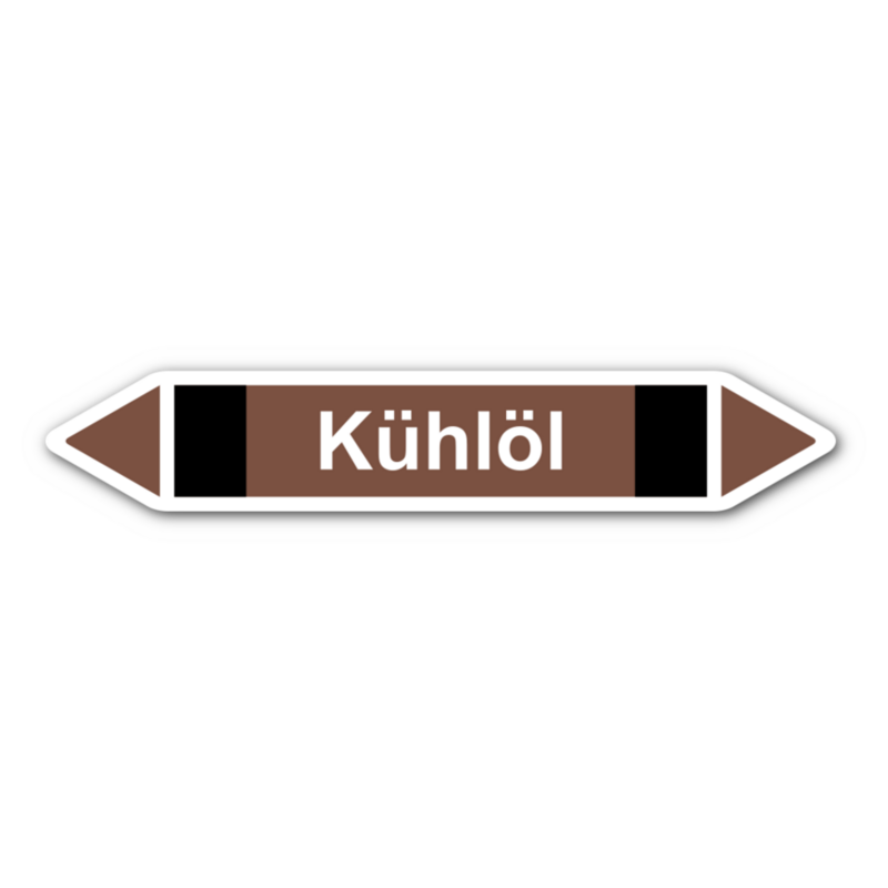 Rohrleitungskennzeichnung „Kühlöl“