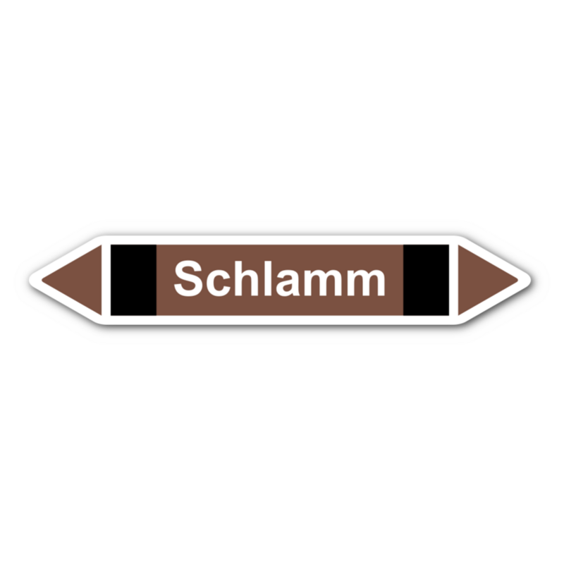 Rohrleitungskennzeichnung „Schlamm“