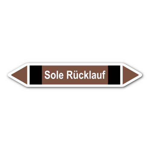 Rohrleitungskennzeichnung „Sole Rücklauf“