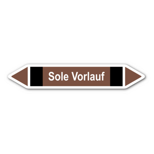 Rohrleitungskennzeichnung „Sole Vorlauf“