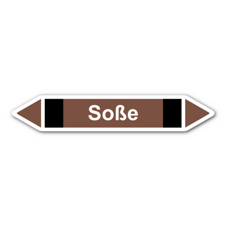 Rohrleitungskennzeichnung „Soße“