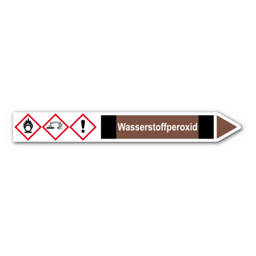 Rohrleitungskennzeichnung „Wasserstoffperoxid“
